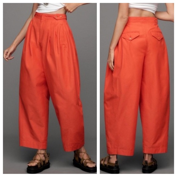 Maeve Utility Barrel Trouser Pants in Orange4 NWT